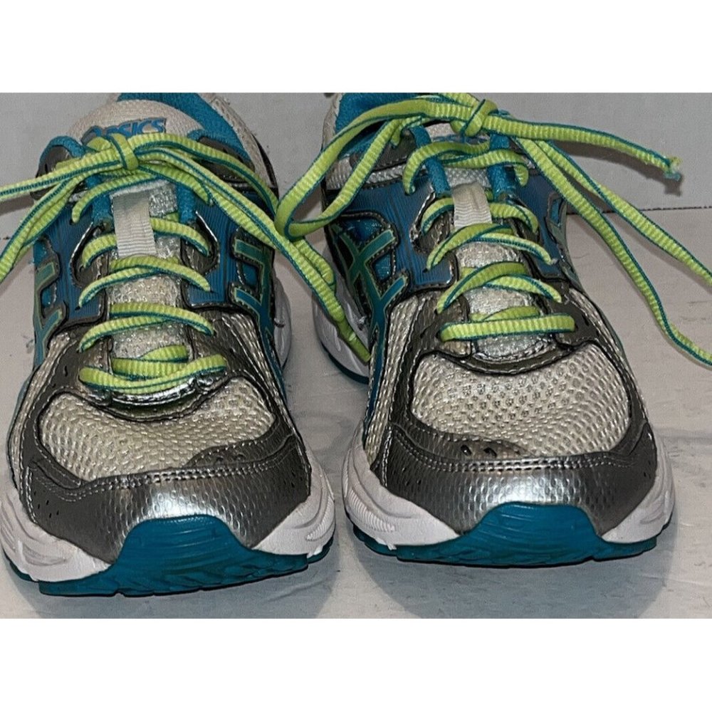 Asics Sneaker Gel Contend 3 Womens 7 Green Silver Running Joggers Shoes - Picture 3 of 11